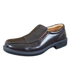 Deer Stags Greenpoint Mens Slip On Loafer Sz 10M Formal Dress Shoe Brown Leather